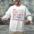 Retro Eat Sleep Take Kids To Sports Repeat Game Day Baseball Unisex Sweatshirt