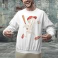 Skeleton Batting Baseball Halloween Boys Men Kids Unisex Sweatshirt