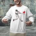 Valentines Baseball Batter Heart Player Silhouette Premium Tri-Blend Unisex Sweatshirt Valentines Baseball Batter Heart Player Silhouette Premium Tri-Blend Unisex Sweatshirt