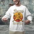 Youth Boy Baseball Jesus Saves Christian Baseball Religious Unisex Sweatshirt