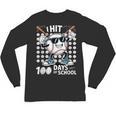 100 Days Of School Baseball Bat 100th Day Of School Unisex Long Sleeve T-Shirt