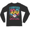 100 Days Of School Baseball Drip 100 Days Boy Girl Kids Unisex Long Sleeve T-Shirt