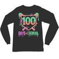 100 Days Of School Baseball Ice Cream Drip 100th Day Player Unisex Long Sleeve T-Shirt