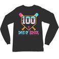 100 Days Of School Baseball Ice Cream Drip 100th Day School Unisex Long Sleeve T-Shirt 100 Days Of School Baseball Ice Cream Drip 100th Day School Unisex Long Sleeve T-Shirt