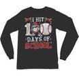 100 Days Of School Dabbing Baseball Hit Student Kids Boys Unisex Long Sleeve T-Shirt
