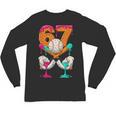 6 7 Ice Cream Drip Baseball Number 67 Player Boy Girl Kids Unisex Long Sleeve T-Shirt