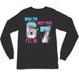 Now Im 6 Next Year I'Ll Be 7 Baseball Ice Cream Drip 67 Meme Unisex Long Sleeve T-Shirt