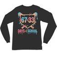 67 33 Days Of School Baseball Drip 100 Days Of School Unisex Long Sleeve T-Shirt