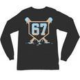 67 Ice Cream Drip Baseball Meme Six Seven Gen Alpha Unisex Long Sleeve T-Shirt