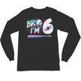 6th Birthday Boy Bro I'm 6 Year Old Baseball Ice Cream Drip Unisex Long Sleeve T-Shirt 6th Birthday Boy Bro I'm 6 Year Old Baseball Ice Cream Drip Unisex Long Sleeve T-Shirt