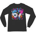 7th Birthday I Was 6 Now I'm 7 Baseball Ice Cream Drip Unisex Long Sleeve T-Shirt 7th Birthday I Was 6 Now I'm 7 Baseball Ice Cream Drip Unisex Long Sleeve T-Shirt