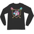 7th Birthday Baseball Bat Ice-Cream Drip 7yrs Old Boys Girls Unisex Long Sleeve T-Shirt