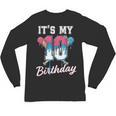 Baseball 10 Year Old Ice Cream Drip 10th Birthday Boys Unisex Long Sleeve T-Shirt