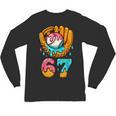 Baseball 67 Ice Cream Drip 67 Six Seven Meme 67th Birthday Unisex Long Sleeve T-Shirt Baseball 67 Ice Cream Drip 67 Six Seven Meme 67th Birthday Unisex Long Sleeve T-Shirt