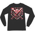 Baseball Candy Cane Christmas Baseball Ice Cream Drip Boys Unisex Long Sleeve T-Shirt