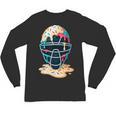 Baseball Catcher Mask Ice Cream Dripping Baseball Boy Youth Unisex Long Sleeve T-Shirt
