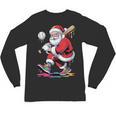Baseball Christmas Santa Claus Batter Baseball Drip Unisex Long Sleeve T-Shirt Baseball Christmas Santa Claus Batter Baseball Drip Unisex Long Sleeve T-Shirt