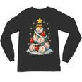 Baseball Christmas Tree Lights Santa Sport Player Lover Xmas Unisex Long Sleeve T-Shirt