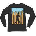 Baseball Drip Dripping Ice Cream Sport Player American Flag Unisex Long Sleeve T-Shirt
