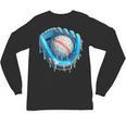 Baseball Drip Ice Cream Glove With Sprinkles Ball Boys Youth Unisex Long Sleeve T-Shirt