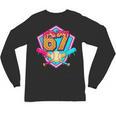 Baseball Drip Jersey Number 67 For Players & 67th Birthday Unisex Long Sleeve T-Shirt