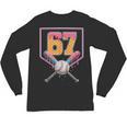 Baseball Drip Number 67 Fun Six Seven 6 7 Meme Unisex Long Sleeve T-Shirt