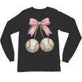 Baseball Girls Women Coquette Pink Bow Baseball Unisex Long Sleeve T-Shirt Baseball Girls Women Coquette Pink Bow Baseball Unisex Long Sleeve T-Shirt