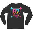 Baseball Ice Cream Drip 67 Meme Six Seven 67th Birthday Unisex Long Sleeve T-Shirt Baseball Ice Cream Drip 67 Meme Six Seven 67th Birthday Unisex Long Sleeve T-Shirt