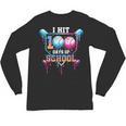 Baseball Ice Cream Drip I Hit 100 Days Of School Boys Kids Unisex Long Sleeve T-Shirt