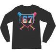 Baseball Ice Cream Drip Number 67 Player 67th Birthday 6 7 Unisex Long Sleeve T-Shirt Baseball Ice Cream Drip Number 67 Player 67th Birthday 6 7 Unisex Long Sleeve T-Shirt