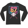 Baseball Ice Cream Drip Number 67 Player 67th Birthday Men Unisex Long Sleeve T-Shirt Baseball Ice Cream Drip Number 67 Player 67th Birthday Men Unisex Long Sleeve T-Shirt