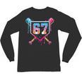 Baseball Ice Cream Drip Number 67 Player 67th Birthday Unisex Long Sleeve T-Shirt Baseball Ice Cream Drip Number 67 Player 67th Birthday Unisex Long Sleeve T-Shirt