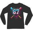 Baseball Ice Cream Drip Number 67 Player 67th Birthday 67 Unisex Long Sleeve T-Shirt Baseball Ice Cream Drip Number 67 Player 67th Birthday 67 Unisex Long Sleeve T-Shirt