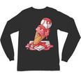 Baseball Ice Cream Drip Youth Strawberry Baseball Red Unisex Long Sleeve T-Shirt Baseball Ice Cream Drip Youth Strawberry Baseball Red Unisex Long Sleeve T-Shirt