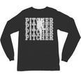 Baseball Pitcher Player Team Sport Lover Family Friends Fans Unisex Long Sleeve T-Shirt