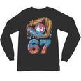 Baseball Player 67 Number 67th Sports Ice Cream Drip Unisex Long Sleeve T-Shirt Baseball Player 67 Number 67th Sports Ice Cream Drip Unisex Long Sleeve T-Shirt