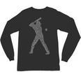 Baseball Player Typography Word Art Unisex Long Sleeve T-Shirt Baseball Player Typography Word Art Unisex Long Sleeve T-Shirt