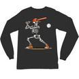 Baseball Skeleton Spooky Boys Halloween Baseball Player Unisex Long Sleeve T-Shirt