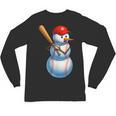 Baseball Snowman Merry Christmas Xmas Pajamas Men Women Kids Unisex Long Sleeve T-Shirt Baseball Snowman Merry Christmas Xmas Pajamas Men Women Kids Unisex Long Sleeve T-Shirt