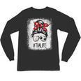 Bleached Tia Life Soccer Messy Bun Baseball Game Day Unisex Long Sleeve T-Shirt Bleached Tia Life Soccer Messy Bun Baseball Game Day Unisex Long Sleeve T-Shirt
