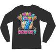 Blue Checkered I Was 6 Now I'm 7 Birthday Cake Baseball Drip Unisex Long Sleeve T-Shirt Blue Checkered I Was 6 Now I'm 7 Birthday Cake Baseball Drip Unisex Long Sleeve T-Shirt