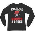 Boys Baseball Valentines Shirt Sterling Hearts Baseball Unisex Long Sleeve T-Shirt