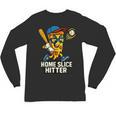 Boys Pizza Theme Baseball Home Hitter Unisex Long Sleeve T-Shirt Boys Pizza Theme Baseball Home Hitter Unisex Long Sleeve T-Shirt