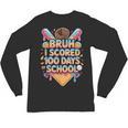 Bruh I Scored 100 Days Of School Baseball Ice Cream Drip Tee Unisex Long Sleeve T-Shirt