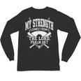 Christian Baseball My Strength Comes From The Lord Baseball Unisex Long Sleeve T-Shirt