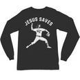 Christian Jesus Saves Baseball Pitcher Heaven 01 Sports Unisex Long Sleeve T-Shirt Christian Jesus Saves Baseball Pitcher Heaven 01 Sports Unisex Long Sleeve T-Shirt