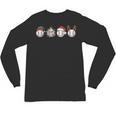 Christmas Baseball Player X-Mas Balls Unisex Long Sleeve T-Shirt