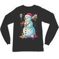 Christmas Baseball Snowman Drip For Boys Men Girls Women Unisex Long Sleeve T-Shirt
