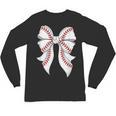 Cute Baseball Coquette Bow For Women Girls Baseball Mama Mom Unisex Long Sleeve T-Shirt