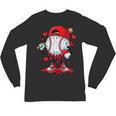 Cute Game Day Baseball Ice Cream Drip Valentine Love XOXO Unisex Long Sleeve T-Shirt